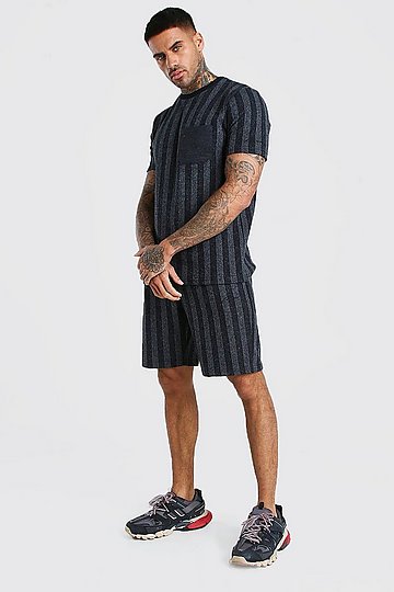 MAN Signature Stripe T-Shirt & Short Set